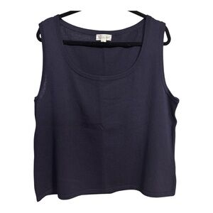 NWOT St John Sport Navy Knit Tank Top Sz XL